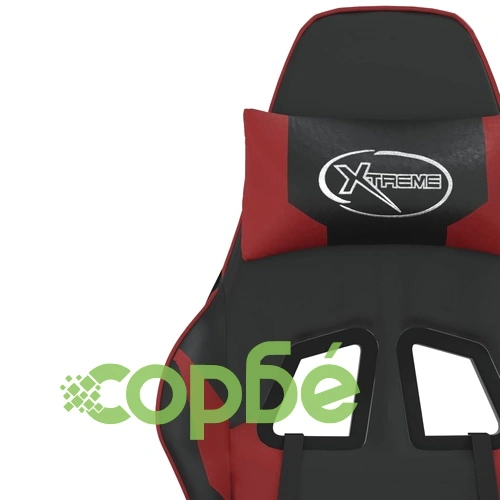 Масажен гейминг стол с подложка черно/червено изкуствена кожа ➤ топ цена ➤ sorbe.bg