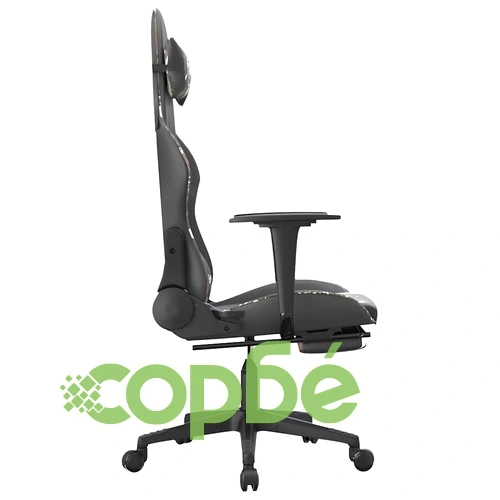 Масажен гейминг стол с опора черно-камуфлаж изкуствена кожа ➤ топ цена ➤ sorbe.bg