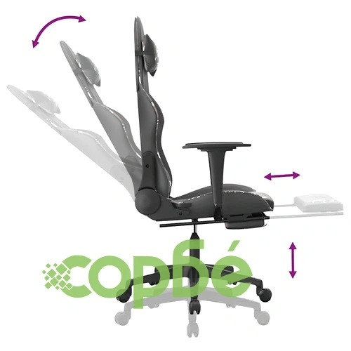 Масажен гейминг стол с опора черно-камуфлаж изкуствена кожа ➤ топ цена ➤ sorbe.bg