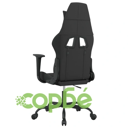 Масажен геймърски стол, черно и светлосиво, плат ➤ топ цена ➤ sorbe.bg