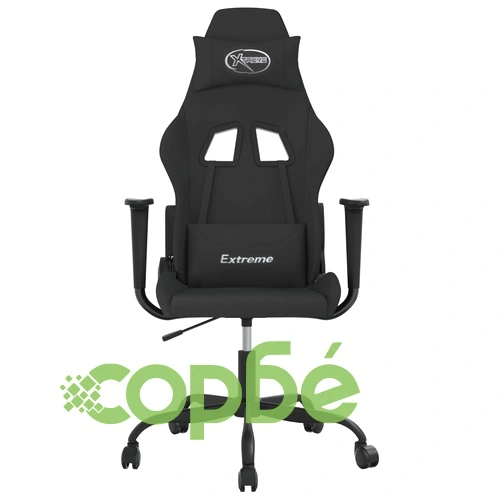 Масажен гейминг стол, черен, плат ➤ топ цена ➤ sorbe.bg