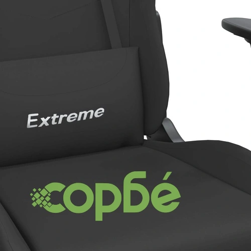 Масажен гейминг стол, черен, плат ➤ топ цена ➤ sorbe.bg