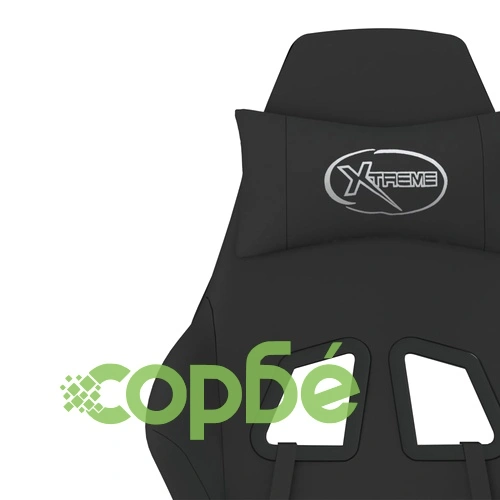 Масажен гейминг стол, черен, плат ➤ топ цена ➤ sorbe.bg