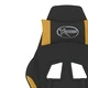 Масажен гейминг стол, черно и жълто, плат