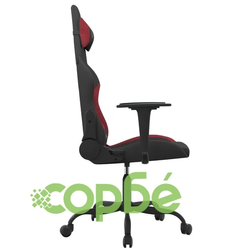 Масажен гейминг стол, черно и червено, плат ➤ топ цена ➤ sorbe.bg