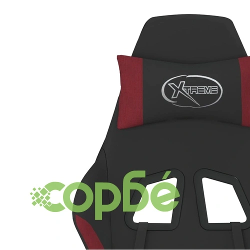 Масажен гейминг стол, черно и червено, плат ➤ топ цена ➤ sorbe.bg