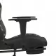 Масажен гейминг стол с опора за крака черно и камуфлаж плат