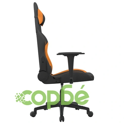 Масажен гейминг стол, черно и оранжево, плат ➤ топ цена ➤ sorbe.bg