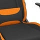 Масажен гейминг стол, черно и оранжево, плат