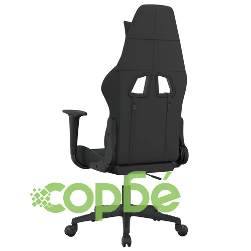 Масажен гейминг стол, черно и синьо, плат ➤ топ цена ➤ sorbe.bg