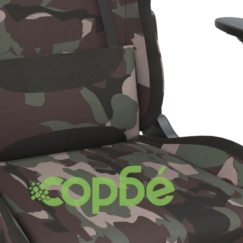 Масажен гейминг стол, черно и камуфлаж, плат ➤ топ цена ➤ sorbe.bg