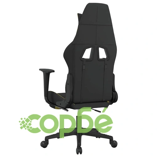 Масажен гейминг стол с поставка черно и светлосиво текстил ➤ топ цена ➤ sorbe.bg