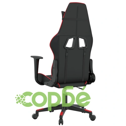 Масажен гейминг стол, черно и червено, изкуствена кожа ➤ топ цена ➤ sorbe.bg