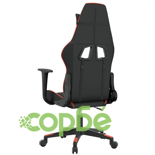 Масажен гейминг стол, черно и оранжево, изкуствена кожа ➤ топ цена ➤ sorbe.bg