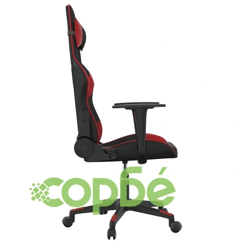 Масажен гейминг стол, черно и виненочервено, изкуствена кожа ➤ топ цена ➤ sorbe.bg