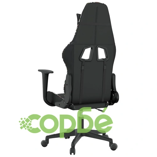 Масажен гейминг стол, черно и камуфлаж, изкуствена кожа ➤ топ цена ➤ sorbe.bg