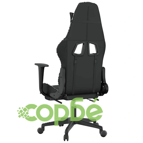 Масажен гейминг стол с опора черно-камуфлаж изкуствена кожа ➤ топ цена ➤ sorbe.bg