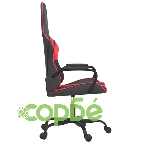 Масажен гейминг стол, черно и червено, изкуствена кожа ➤ топ цена ➤ sorbe.bg