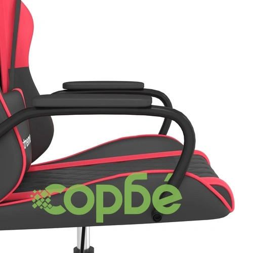 Масажен гейминг стол, черно и червено, изкуствена кожа ➤ топ цена ➤ sorbe.bg