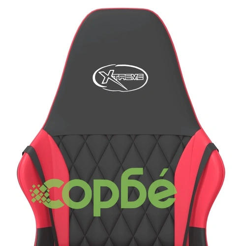 Масажен гейминг стол, черно и червено, изкуствена кожа ➤ топ цена ➤ sorbe.bg