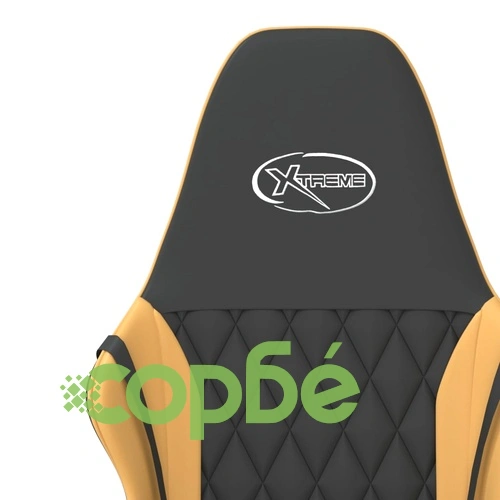 Масажен гейминг стол черно/златисто изкуствена кожа ➤ топ цена ➤ sorbe.bg