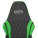 Масажен гейминг стол, черно и зелено, изкуствена кожа