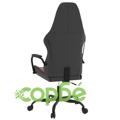 Масажен гейминг стол, черно и виненочервено, изкуствена кожа ➤ топ цена ➤ sorbe.bg