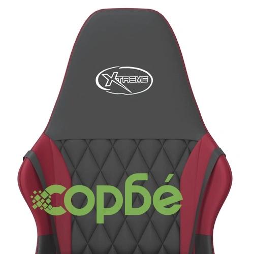 Масажен гейминг стол, черно и виненочервено, изкуствена кожа ➤ топ цена ➤ sorbe.bg