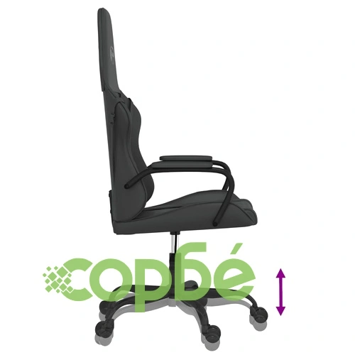 Масажен гейминг стол, черен, изкуствена кожа ➤ топ цена ➤ sorbe.bg