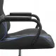 Масажен гейминг стол, синьо и черно, изкуствена кожа