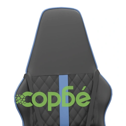 Масажен гейминг стол, синьо и черно, изкуствена кожа ➤ топ цена ➤ sorbe.bg