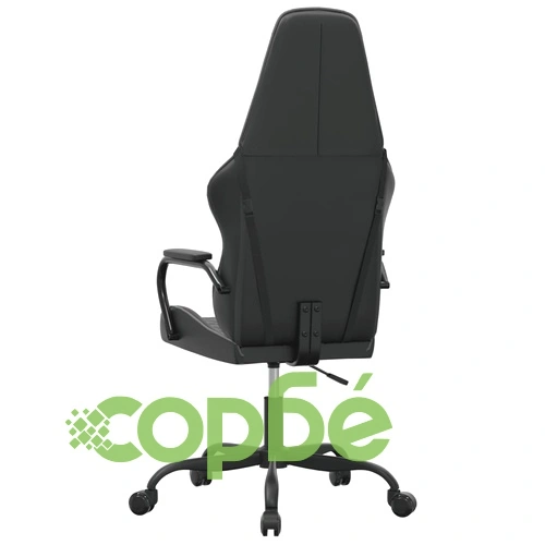 Масажен гейминг стол, черен и сив, изкуствена кожа ➤ топ цена ➤ sorbe.bg