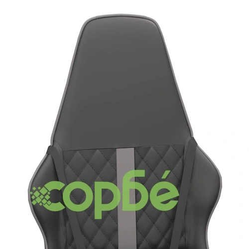 Масажен гейминг стол, черен и сив, изкуствена кожа ➤ топ цена ➤ sorbe.bg