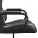 Масажен гейминг стол, черен и сив, изкуствена кожа