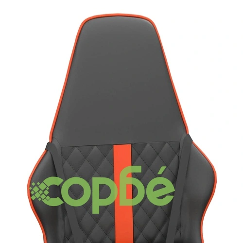 Масажен гейминг стол, черно и оранжево, изкуствена кожа ➤ топ цена ➤ sorbe.bg