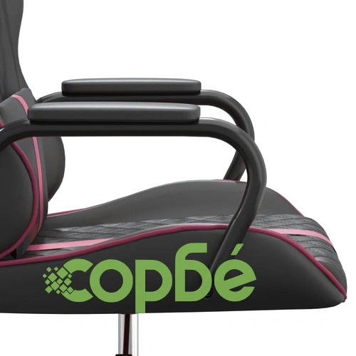 Масажен гейминг стол, черно и виненочервено, изкуствена кожа ➤ топ цена ➤ sorbe.bg