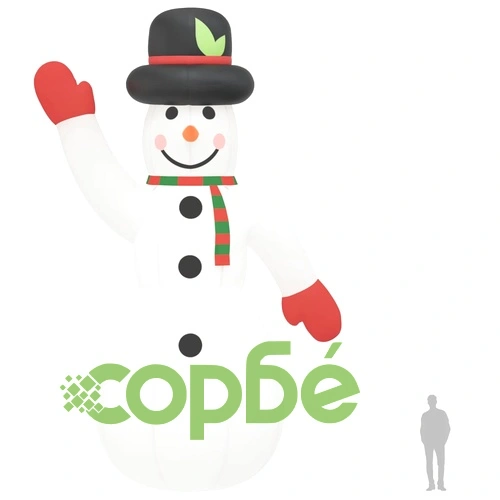 Надуваем снежен човек с LED 1000 см ➤ топ цена ➤ sorbe.bg