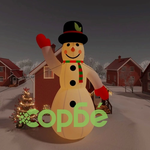 Надуваем снежен човек с LED 1000 см ➤ топ цена ➤ sorbe.bg