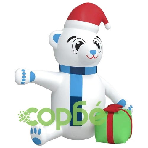 Надуваемо коледно мече с LED 180 см ➤ топ цена ➤ sorbe.bg