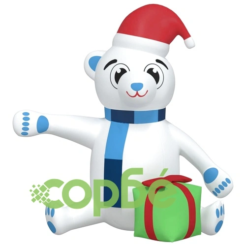 Надуваемо коледно мече с LED 240 см ➤ топ цена ➤ sorbe.bg