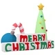Надуваема украса Merry Christmas с LED 197 см