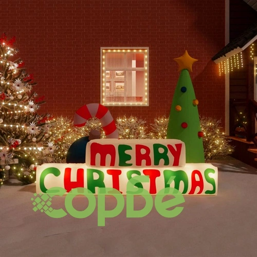 Надуваема украса Merry Christmas с LED 197 см ➤ топ цена ➤ sorbe.bg