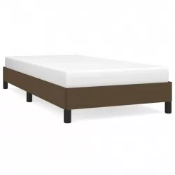 Рамка за легло тъмнокафява 80x200 см плат