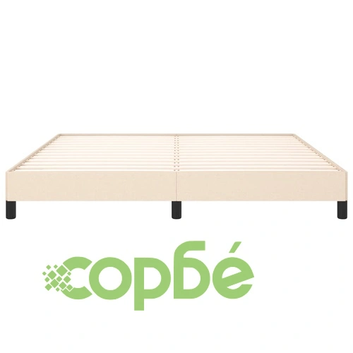 Рамка за легло без матрак, кремава, 160x200 см, плат ➤ топ цена ➤ sorbe.bg