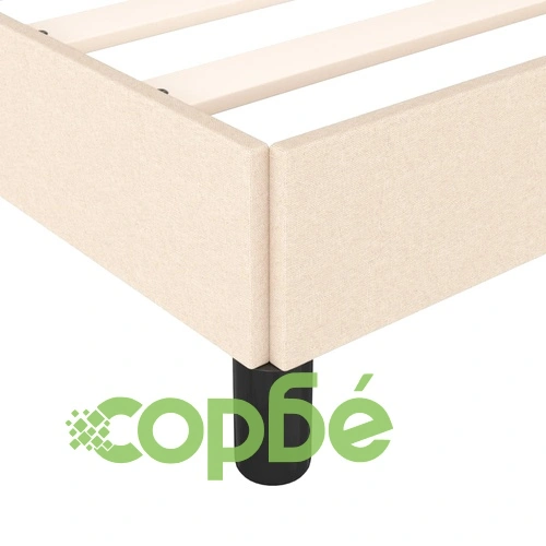 Рамка за легло без матрак, кремава, 160x200 см, плат ➤ топ цена ➤ sorbe.bg