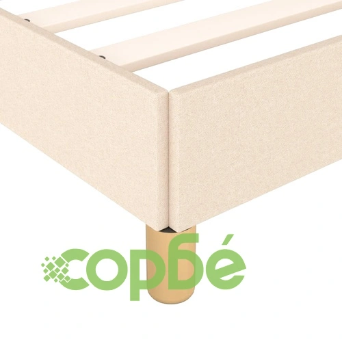 Рамка за легло без матрак, кремава, 140x190 см, плат ➤ топ цена ➤ sorbe.bg