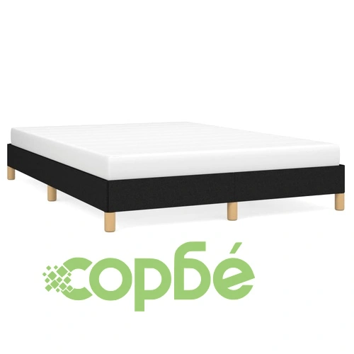 Рамка за легло без матрак, черна, 160x200 см, плат ➤ топ цена ➤ sorbe.bg