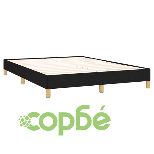 Рамка за легло без матрак, черна, 160x200 см, плат ➤ топ цена ➤ sorbe.bg