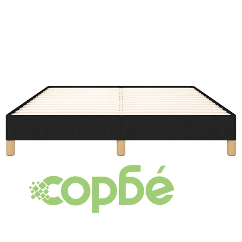 Рамка за легло без матрак, черна, 160x200 см, плат ➤ топ цена ➤ sorbe.bg