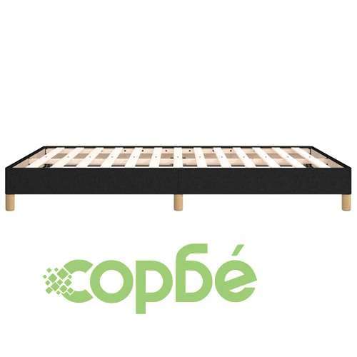 Рамка за легло без матрак, черна, 160x200 см, плат ➤ топ цена ➤ sorbe.bg